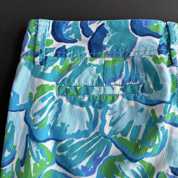 Lilly Pulitzer The Walsh Short “Agate Green Lazy River” Size 6 Blue - Picture 8 of 10